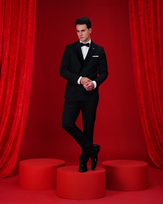 DB-2 Buttons Suit Velvet Groom